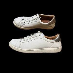 UGG Australia Milo White Leather Sneakers Shoes Size 9.5